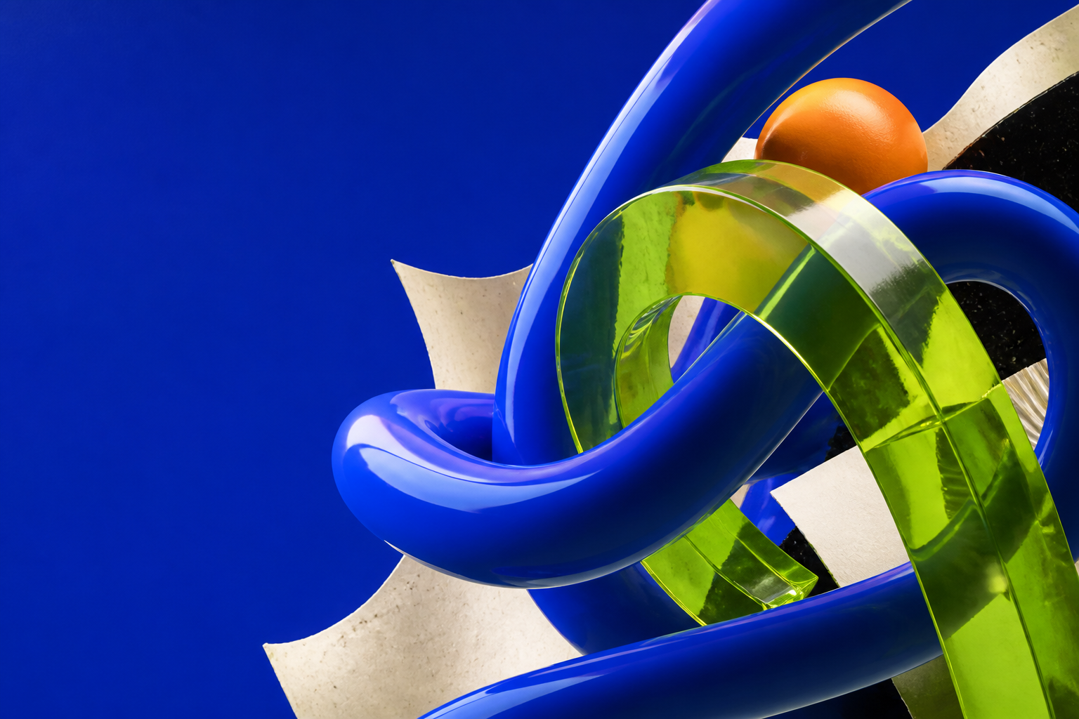 Abstract blue and green composition created for United Arcor